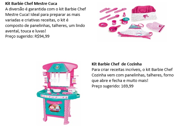 BARBIE CHEFF MESTRE CUCA